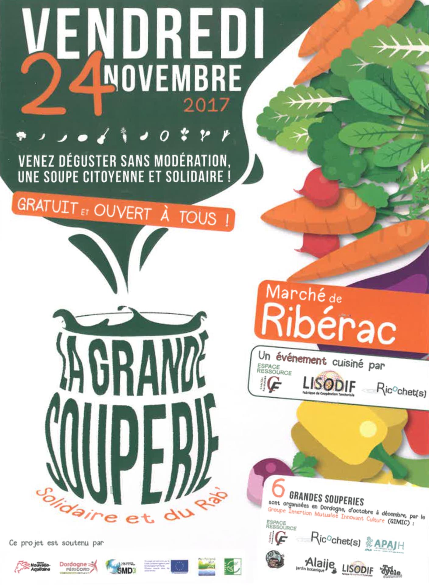 La Grande Souperie au marché de Ribérac vendredi 24 novembre 