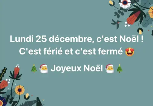 Le 25 décembre, c'est fermé